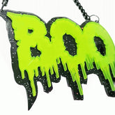 Boo Acrylic Statement Chain Necklace